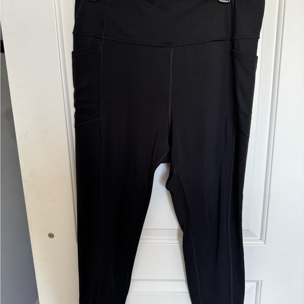 3 pair Black Women's High-Waist Active Leggings-bundle of 3 pair